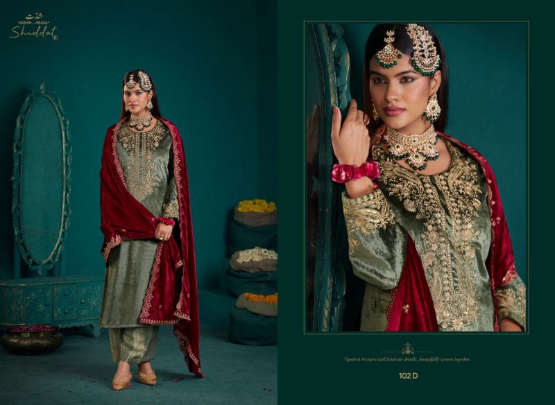 Zareen 102 By Shiddat Viscose Velvet Salwar Kameez 